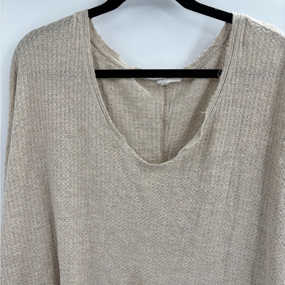 Urban outfitters Out from Under Slouchy Thermal Shirt Waffle beige Knit small - Picture 3 of 16